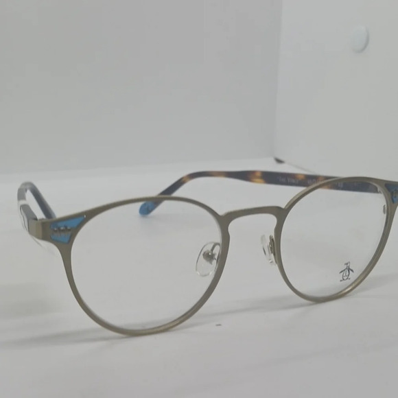 NWT UNISEX PENGUIN EYEGLASS FRAMES THE VINCE ANTIQUE GOLD main image 4